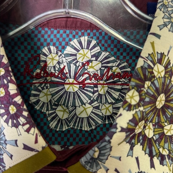 Robert Graham Long Sleeve Button Down Fall Floral Dress Shirt XL Cotton - Picture 8 of 11